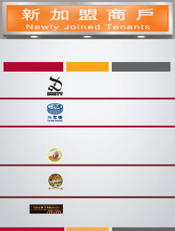 新加盟商戶Newly Joined Tenants