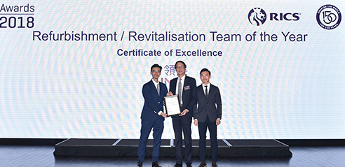 Butterfly Market’s Asset Enhancement Recognised at  
RICS Awards Hong Kong 
蝴蝶街市獲RICS香港年度大獎嘉許