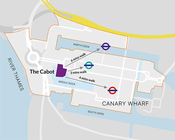 领展刚收购的The Cabot，交通非常方便，与邻近的地铁和轻铁站仅6分钟的步行距离。